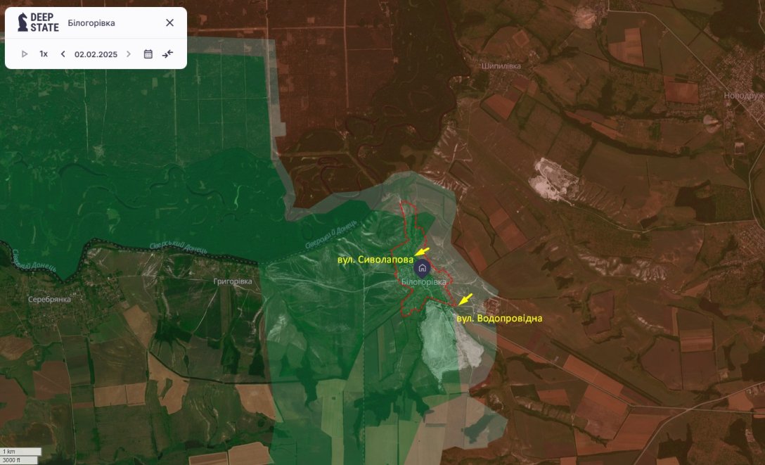Russian Offensive, Luhansk Region, February 3rd, Map, DeepState, Bilohorivka dqxikeidqxiqerant