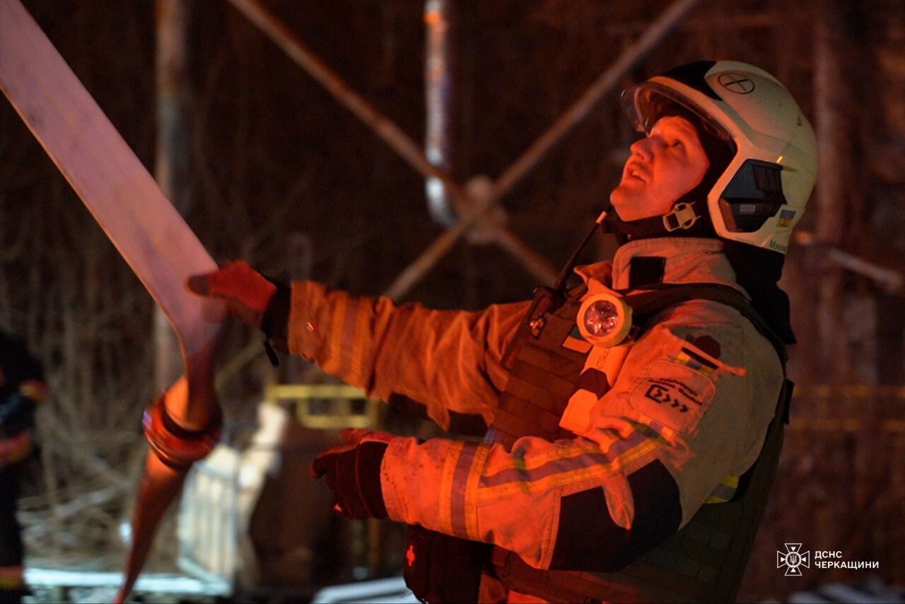 The occupiers attacked Cherkasy with drones: fires broke out at three enterprises. Photo