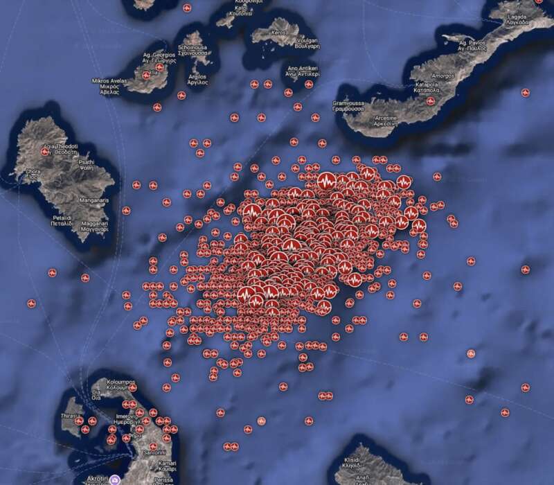 Землетруси у Греції, землетруси на Санторіні, землетруси в Егейському морі dqxikeidqxidqrant