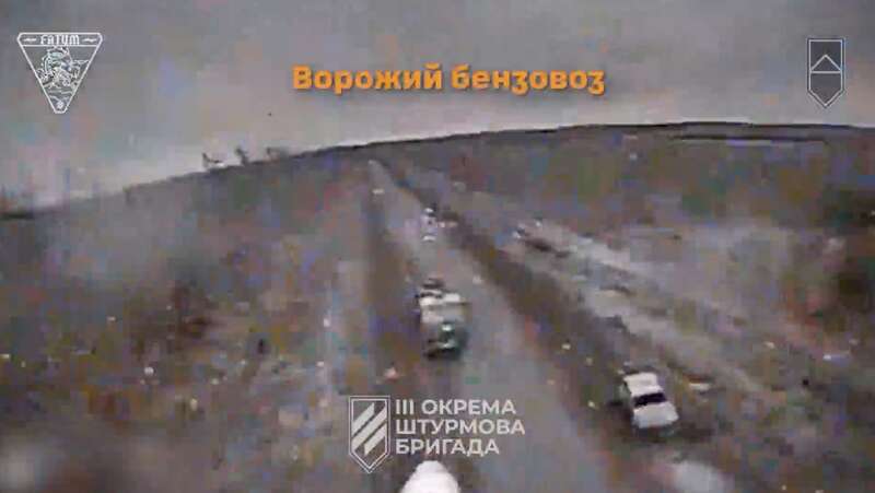 Воины 3-й ОШБр уничтожили вражеский бензовоз