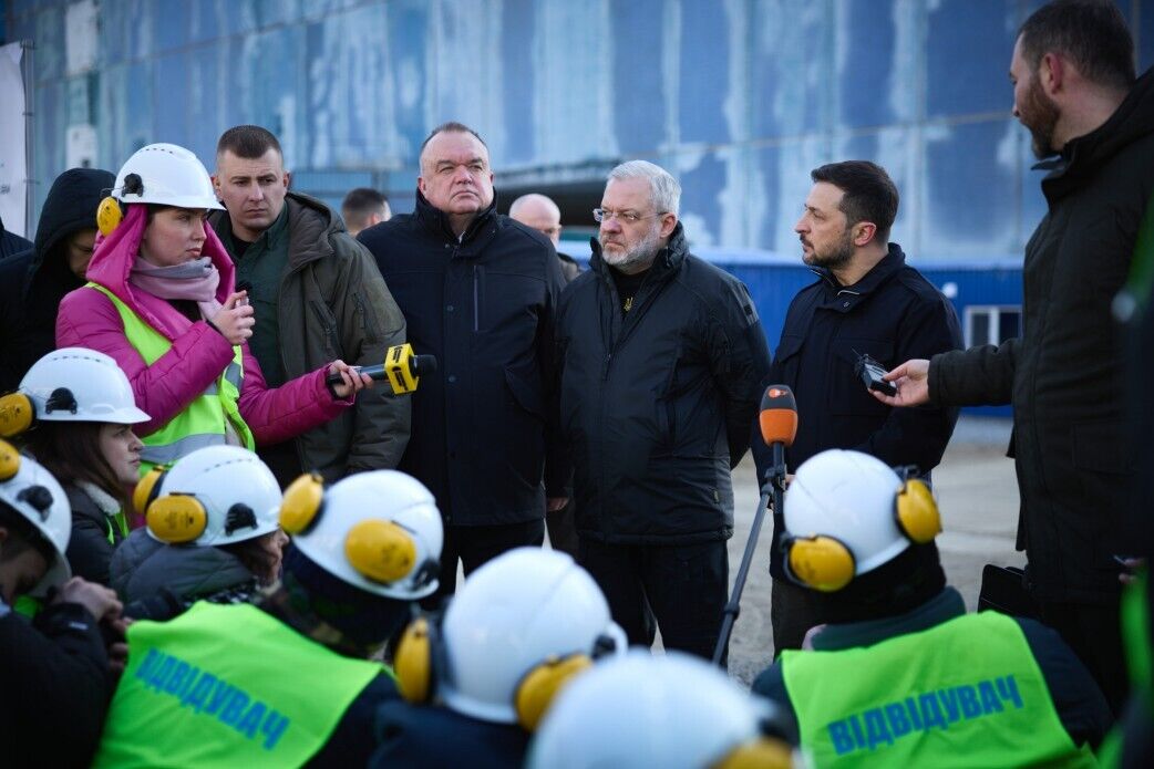 Zelenskyy during his visit to KhNPP