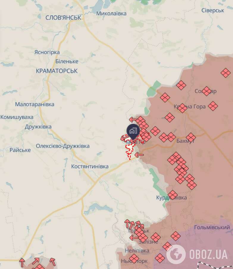 У DeepState оцінили втрати росіян у Білогорівці, Часовому Яру й Торецьку: бої за населені пункти тривають
