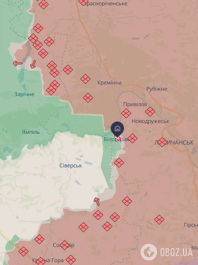 У DeepState оцінили втрати росіян у Білогорівці, Часовому Яру й Торецьку: бої за населені пункти тривають