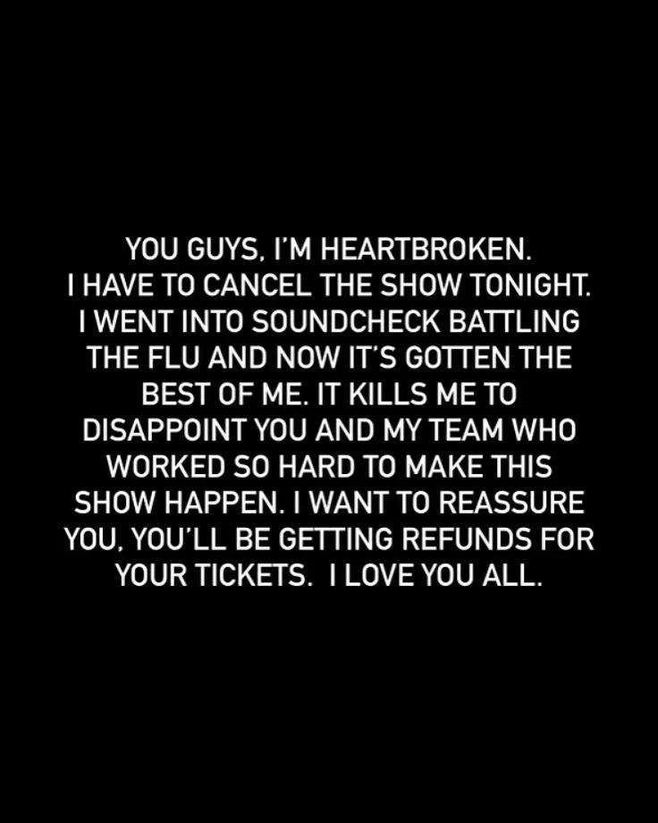 Джастін Тімберлейк скасував концерт за кілька годин до початку через серйозну хворобу dqxikeidqxidqrant