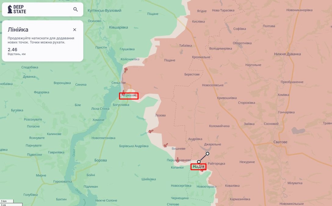 Купянск Надежда Загризово карта 3 марта Наступление РФ, карта, 3 марта, DeepState, Купянск