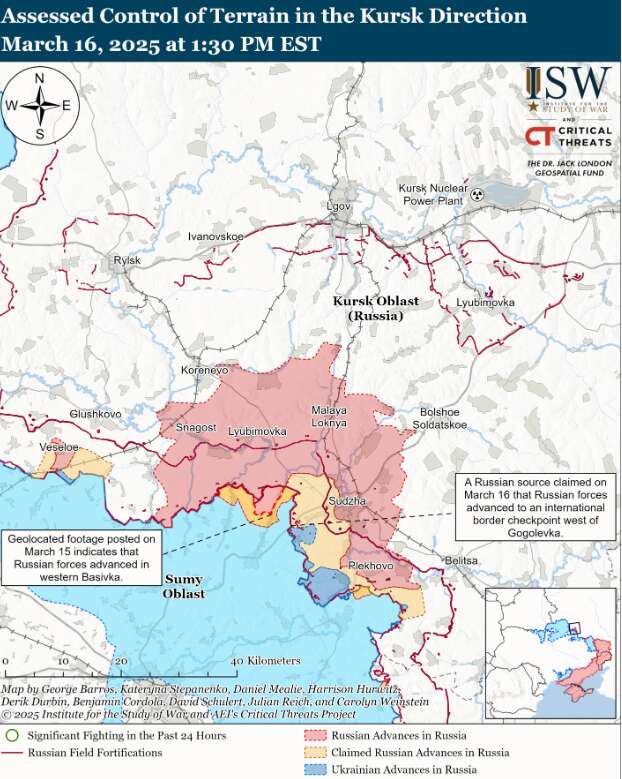 Российские войска пытаются вытеснить ВСУ из Курщины: в ISW рассказали, где идут бои, и оценили ситуацию. Карта dqxikeidqxidqrant