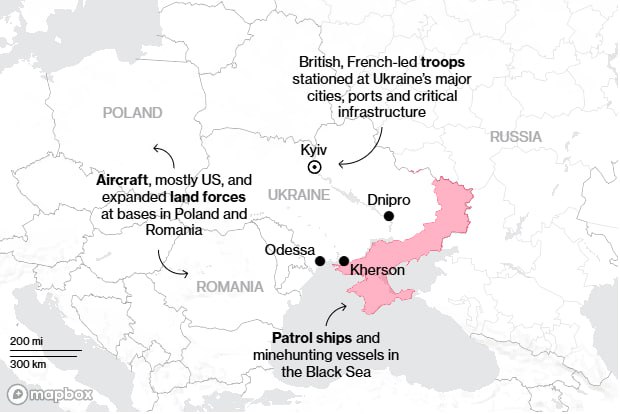 Миротворчі сили в Україні включатимуть авіацію та флот союзників, - Bloomberg dqxikeidqxidqrant
