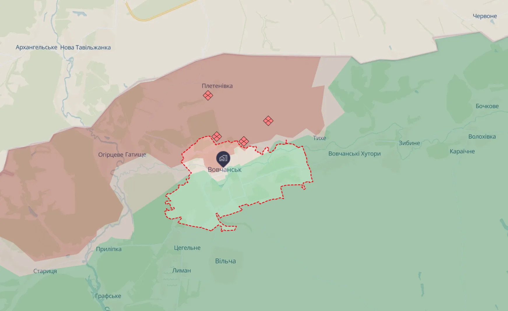 Бои за Волчанск dqxikeidqxidqrant