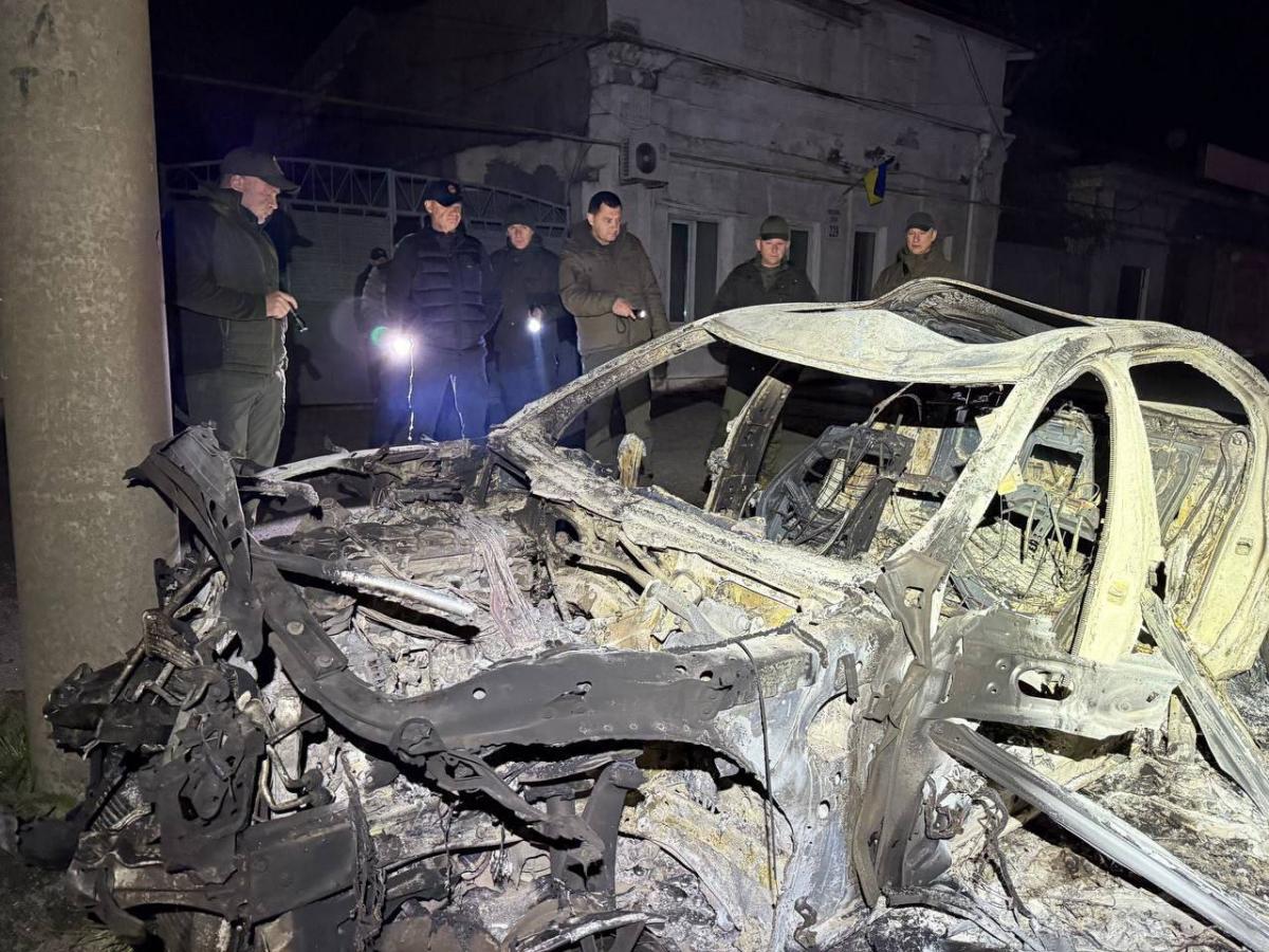 Consequences of drone attack on Odessa