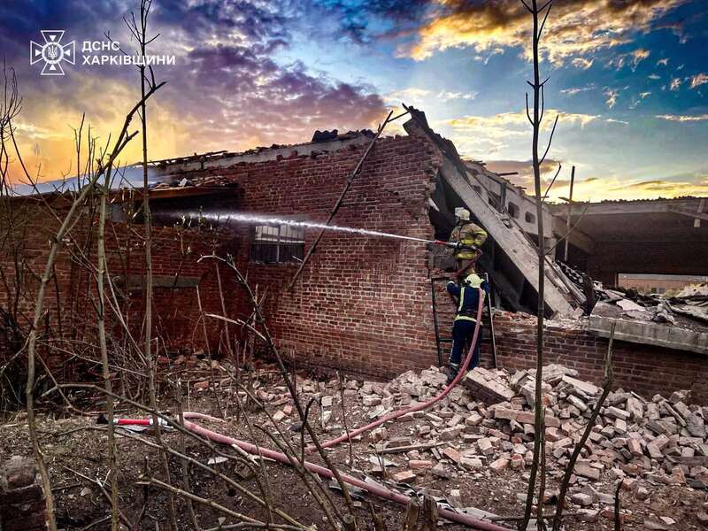 In Izium, a Russian drone hit the branch