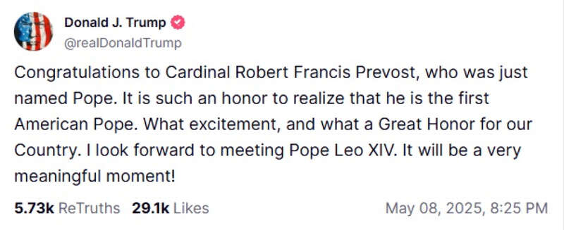 дональд трамп пост папа римський dqxikeidqxidqrant