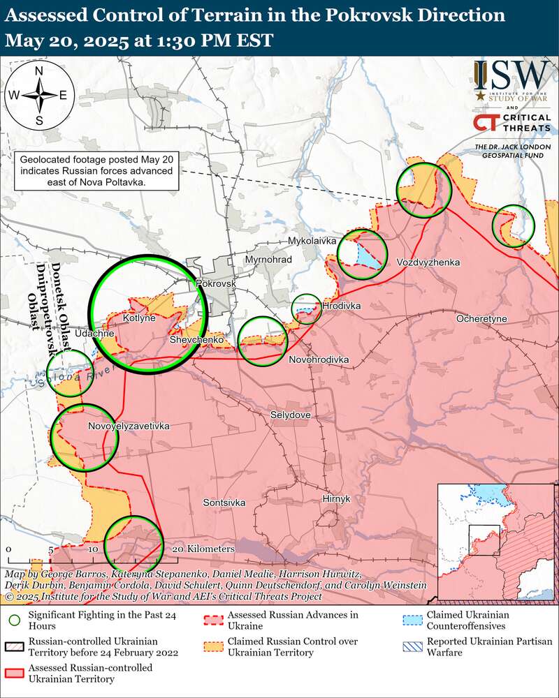 Російські війська не припиняють штурмів: в ISW оцінили, де просунувся ворог. Карта