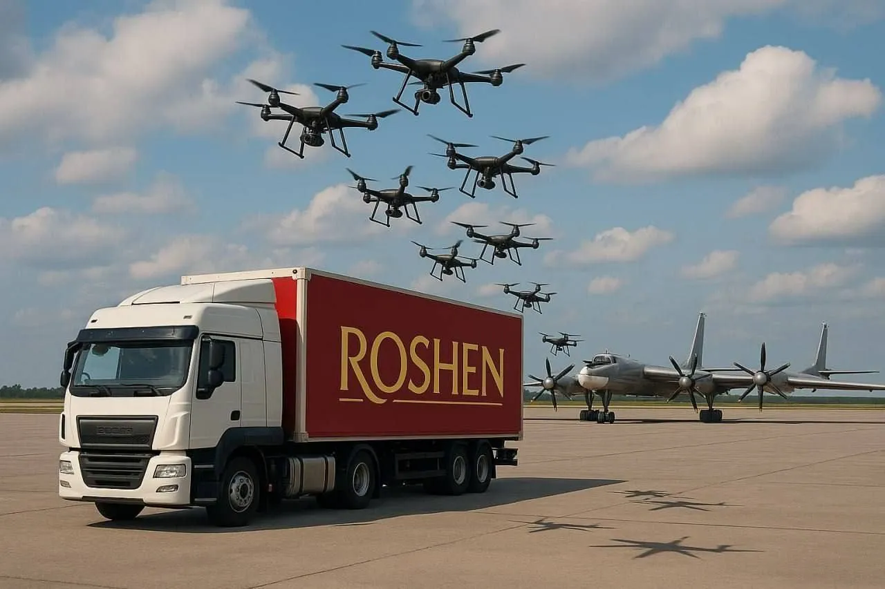 Фура компании Roshen - атака БПЛА на Россию