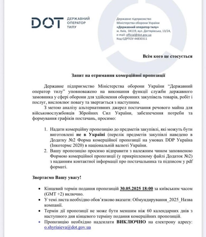 Відповідь ДОТ