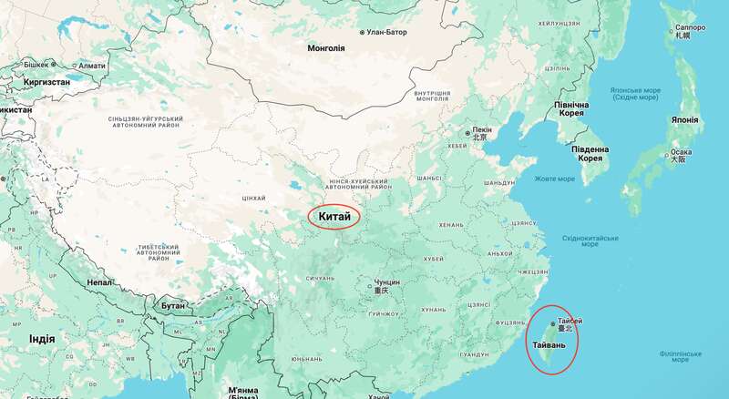 Китай и Тайвань на карте dqxikeidqxidqeant