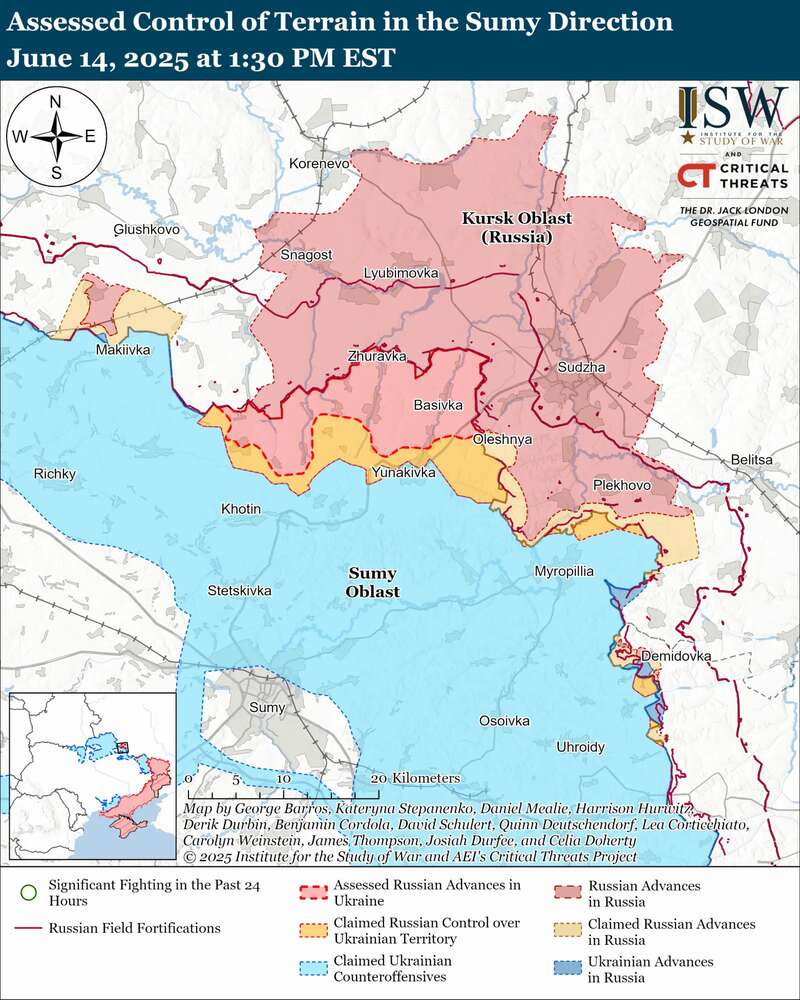 Україна та РФ провели наступальні операції на Курщині: дані ISW dqxikeidqxireant