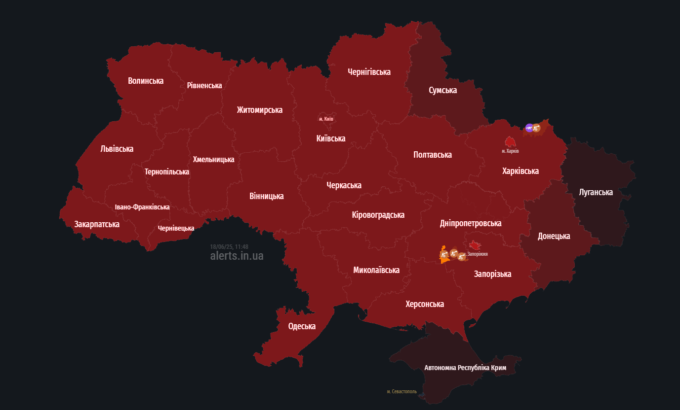 В Украине объявлена масштабная воздушная тревога: в чем причина dqxikeidqxidqrant