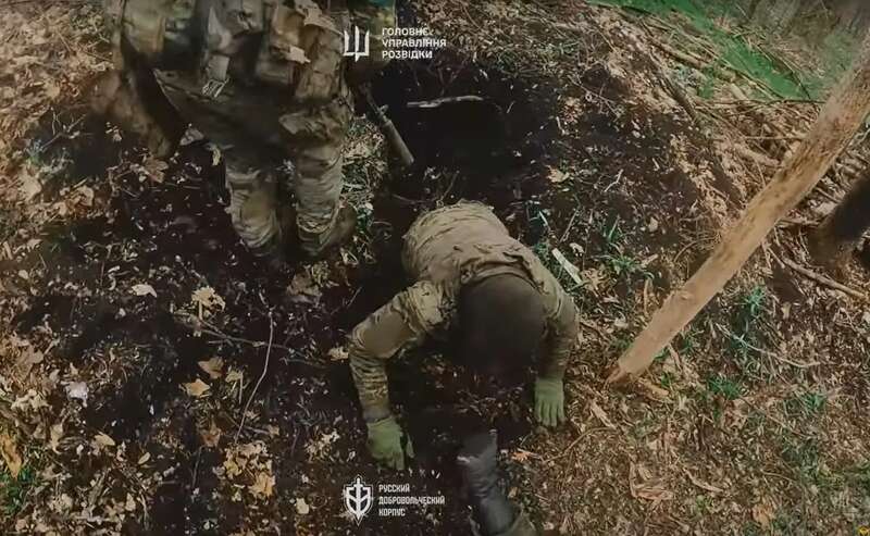 The GDI showed archival footage of the battles of the Russian Volunteer Corps in the Kharkiv region. Video