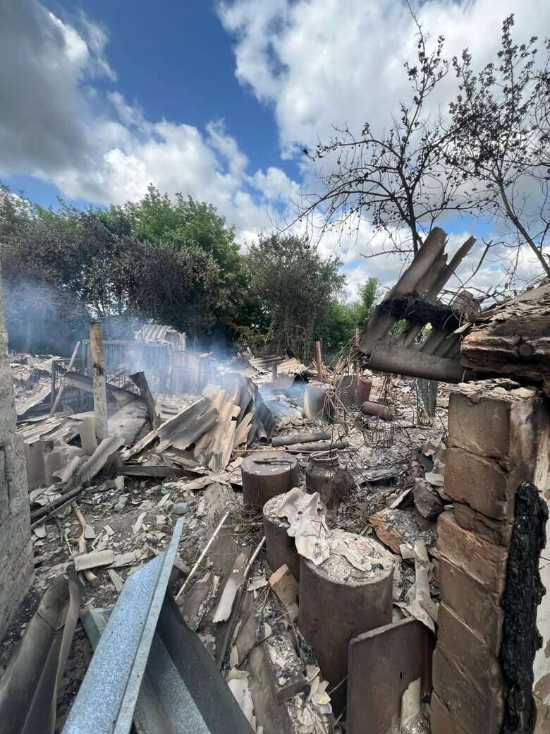 Donetsk region after shelling