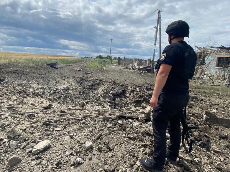 Donetsk region after shelling