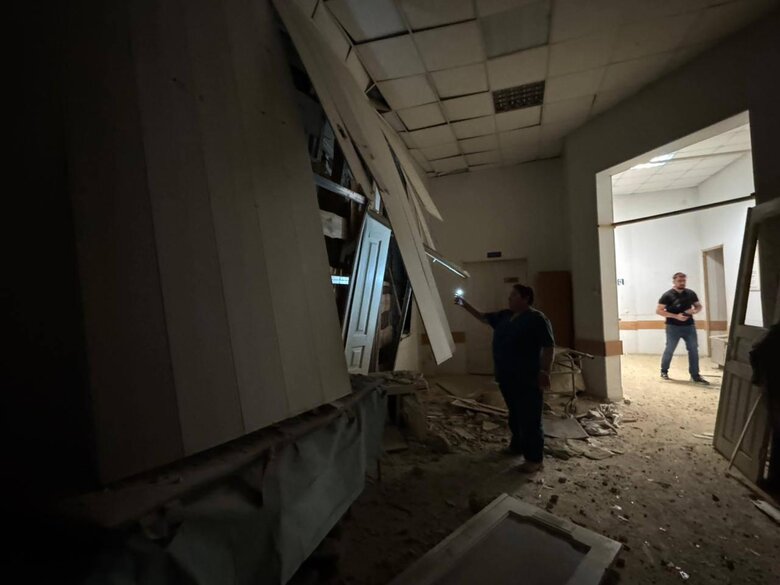 hospital in Kherson after the shelling