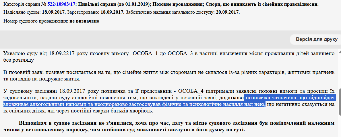 Матеріали судової справи