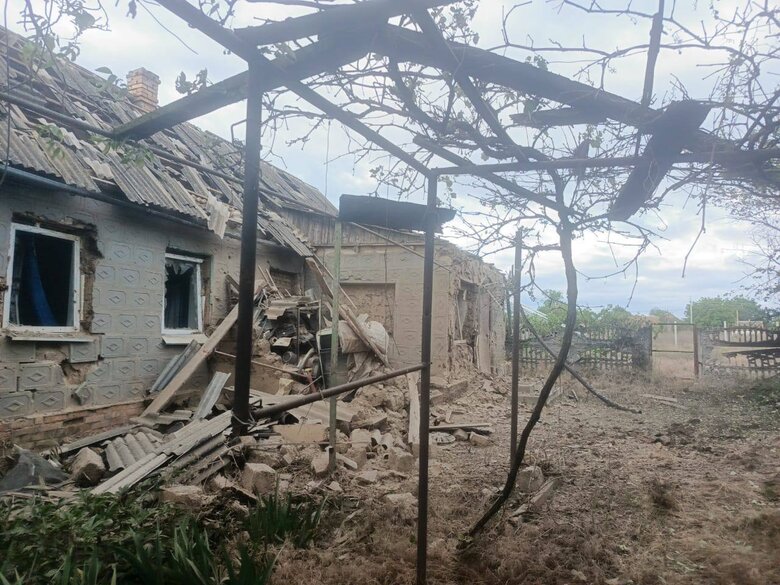 Nikopol region after shelling