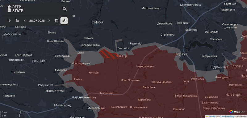 Russian advancement in the Donetsk region dqxikeidqxiqzant