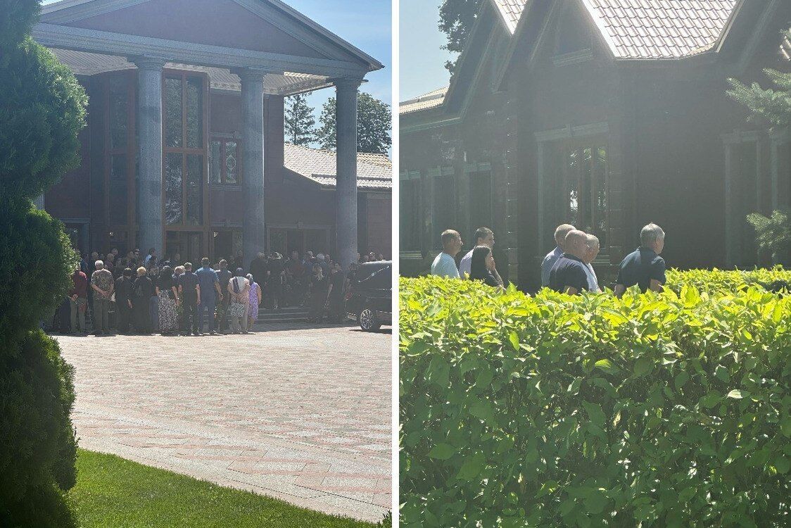 Фото с похорон Леонида Яковишина