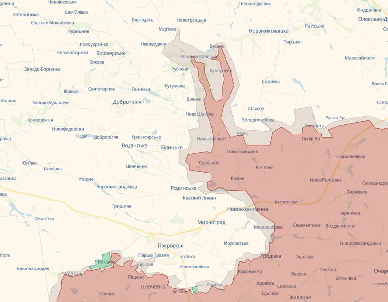 Используют ограниченные ДРГ: в ISW сомневаются в способности армии РФ удержать позиции на северо-восток от Доброполья. Карта dqxikeidqxiuuant