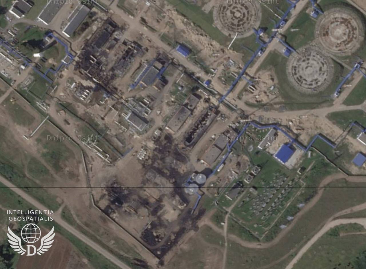 Виведено з ладу більшість установок: з’явилось супутникове фото наслідків атаки на нафтоперекачувальну станцію у Брянській області dqxikeidqxidqrant