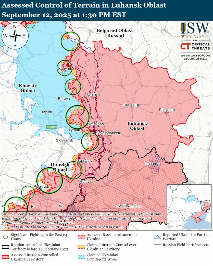 Армия РФ атакует по всем направлениям фронта, но безрезультатно: карты ISW