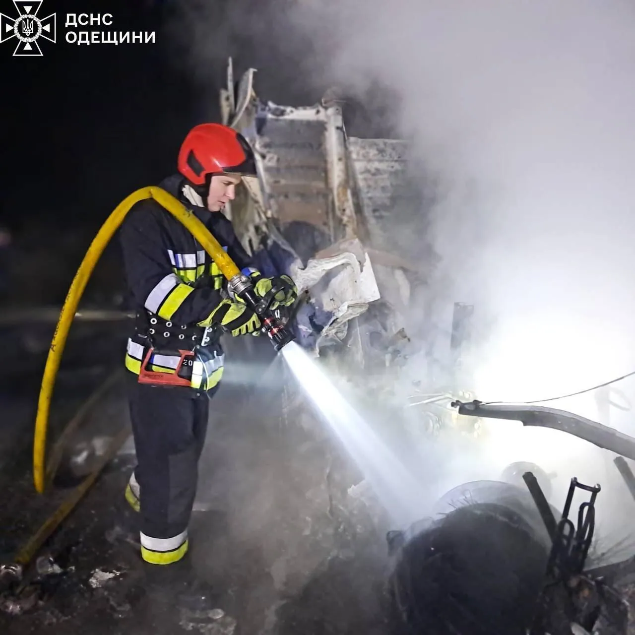 Occupiers attacked Odesa region with drones, a fire broke out at a truck parking lot: two people killed, one injured. Photos and video