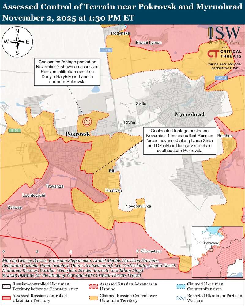 Украинские войска продвинулись в тактическом районе Доброполья: анализ и карта ISW