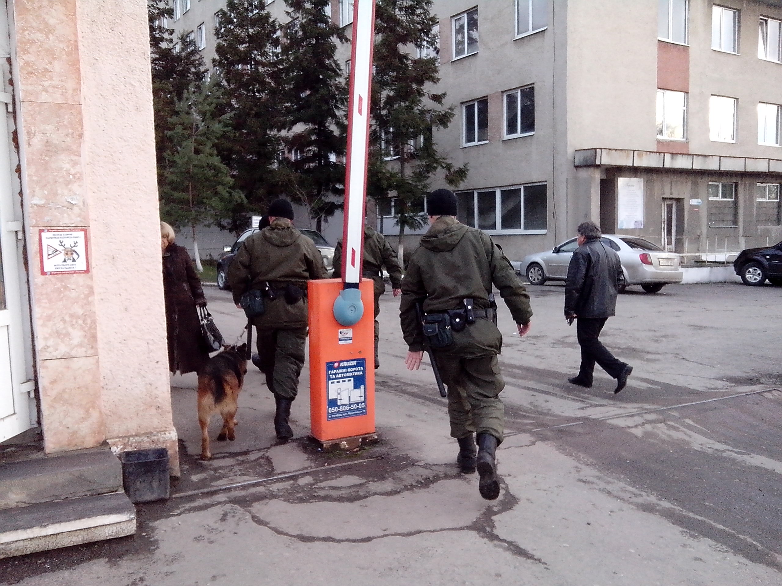 Силовики у больницы Закарпатье