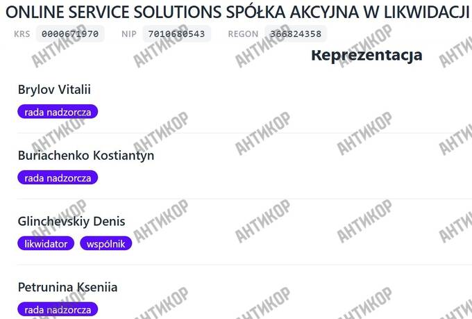 Online Service Solutions S.A., Виталий Брылёв